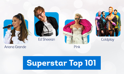 naar de Superstar Top 101 van Sky Radio